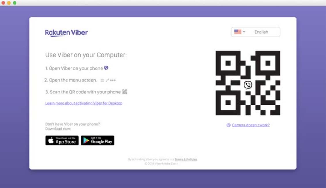 Código QR para acceder a la versión web del messenger